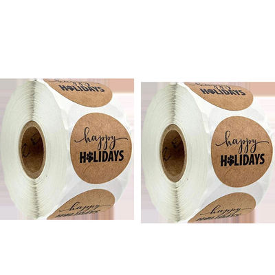 สติกเกอร์ฉลากแบบกำหนดเองแบบเคลือบเงากันน้ำแบบม้วนพิมพ์โลโก้แบรนด์