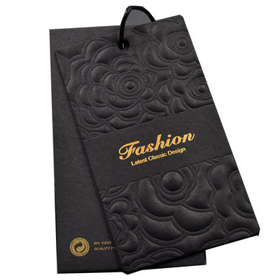 Hot Stamping Varnishing Pantone แท็กแขวนส่วนบุคคลสำหรับเสื้อผ้า