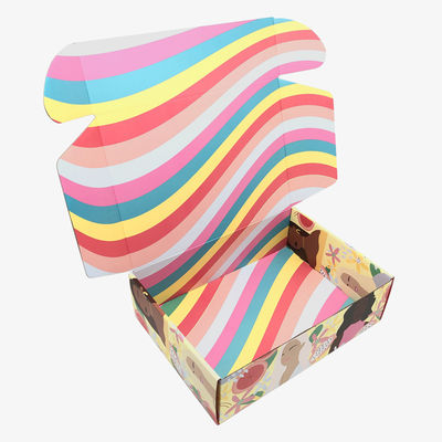 กระดาษลูกฟูก C2S Art Paper กล่องบรรจุภัณฑ์เครื่องแต่งกายสี่เหลี่ยมผืนผ้า