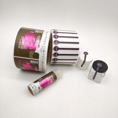 AQU วานิชกาวในตัวโลโก้ Pantone CMYK ฉลากสติกเกอร์ม้วน