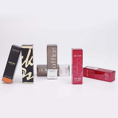 CMYK Lipstick C1S Art Paper กล่องบรรจุภัณฑ์เครื่องสำอางเป็นมิตรกับสิ่งแวดล้อม