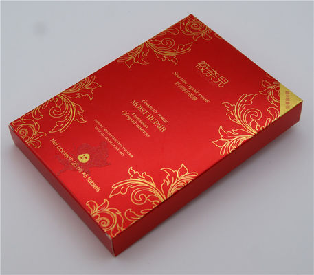 กล่องบรรจุภัณฑ์เครื่องสำอางกระดาษแข็ง 350gsm ทิ้งโลโก้ที่กำหนดเอง