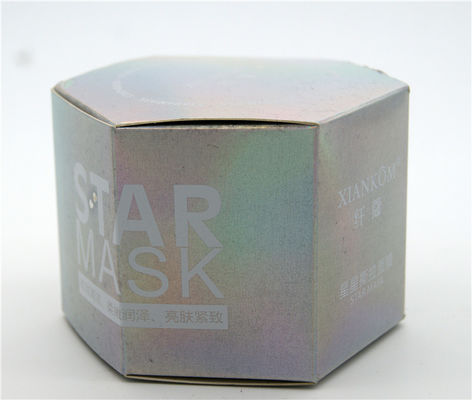 กำหนดเอง CMYK กระดาษสีรุ้งกล่องบรรจุภัณฑ์เครื่องสำอางพิมพ์ UV
