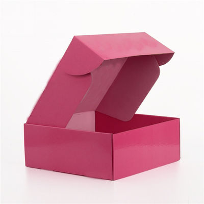 Emballage ลูกฟูก 300gsm 2mm FBB กล่องจดหมายสีชมพูโลโก้ที่กำหนดเอง