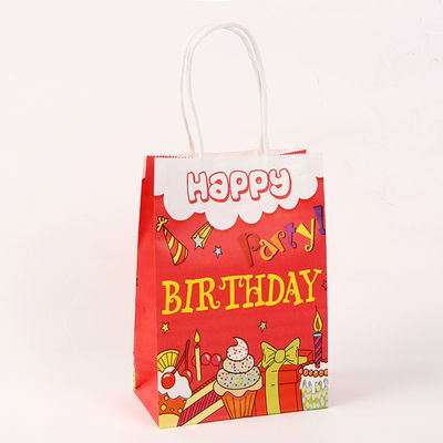 ถุงกระดาษพิมพ์ 350GSM สำหรับของขวัญวันเกิด