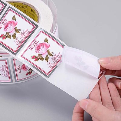 กาวผลิตภัณฑ์เครื่องสำอางความร้อน CMYK PMS สติ๊กเกอร์ฉลากที่กำหนดเอง