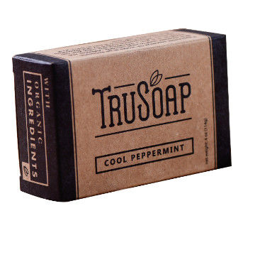 กล่องบรรจุสบู่กระดาษแข็ง 350gsm รีไซเคิลการพิมพ์ลายนูน