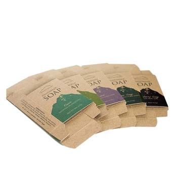 กล่องบรรจุสบู่กระดาษแข็ง 350gsm รีไซเคิลการพิมพ์ลายนูน